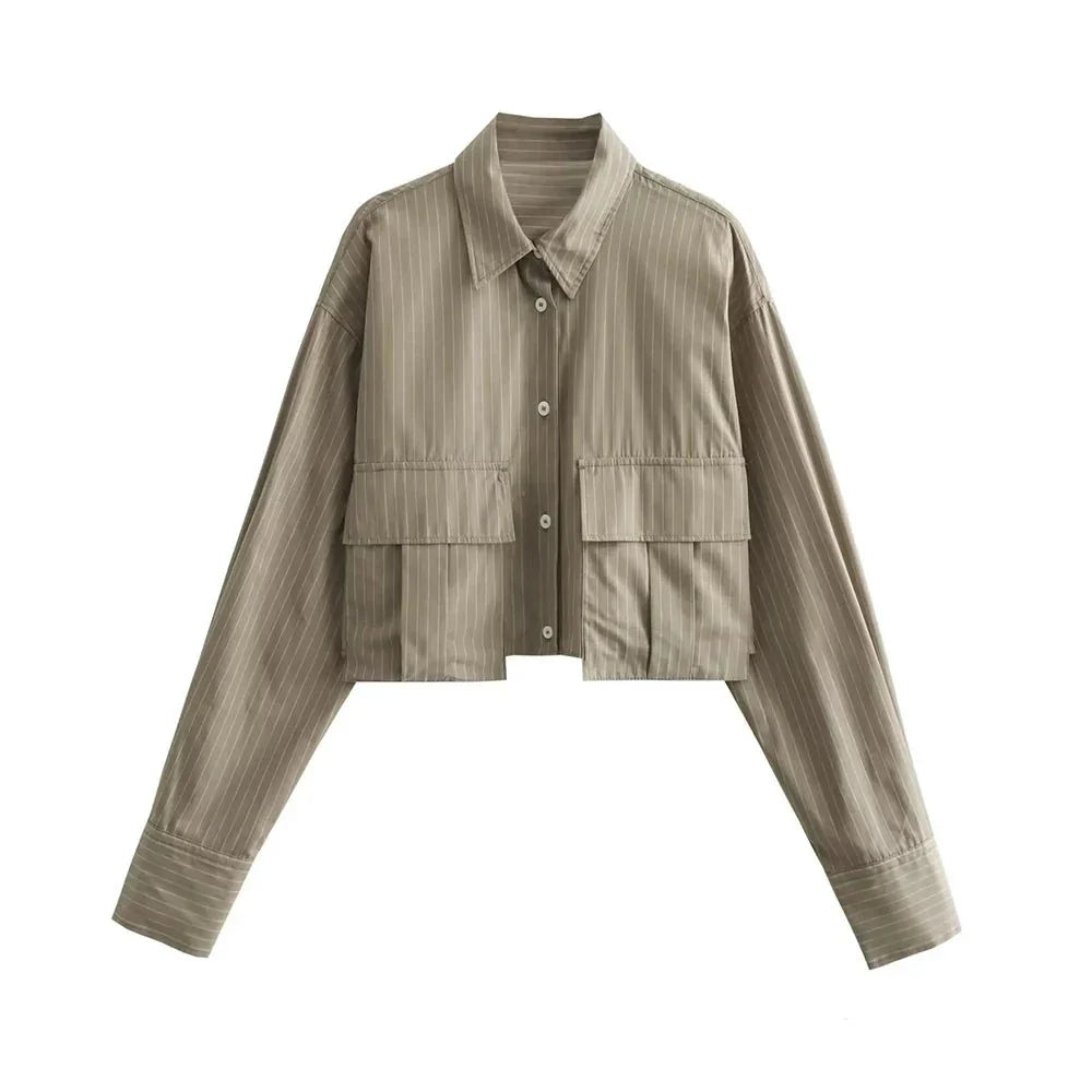 Drune | Bequeme Cropped Hemd für Frauen