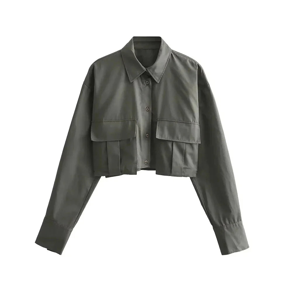 Drune | Bequeme Cropped Hemd für Frauen