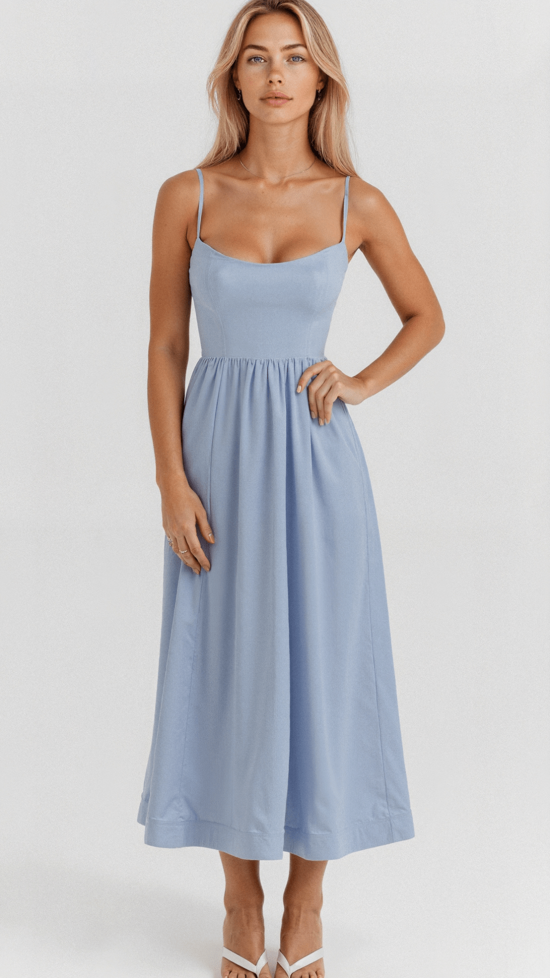 Drune | Elegantes Ärmelloses Midikleid für Damen