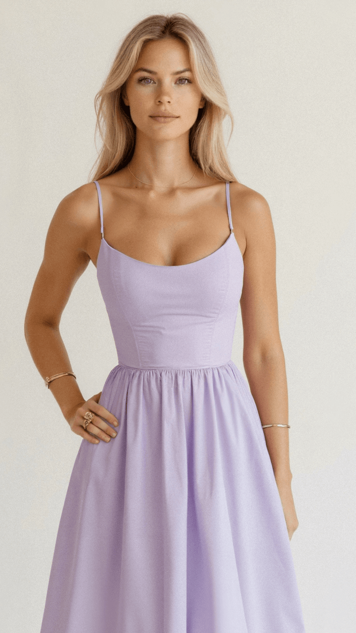 Drune | Elegantes Ärmelloses Midikleid für Damen