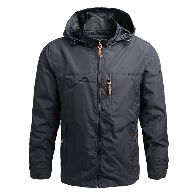 Drune | Outdoor-Jacke - Regulär Fit - Wasserabweisend - Verstellbare Kapuze - Reißverschluss-Taschen