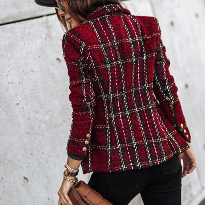 Drune | Karierte Blazer mit Knöpfen Lange Ärmel