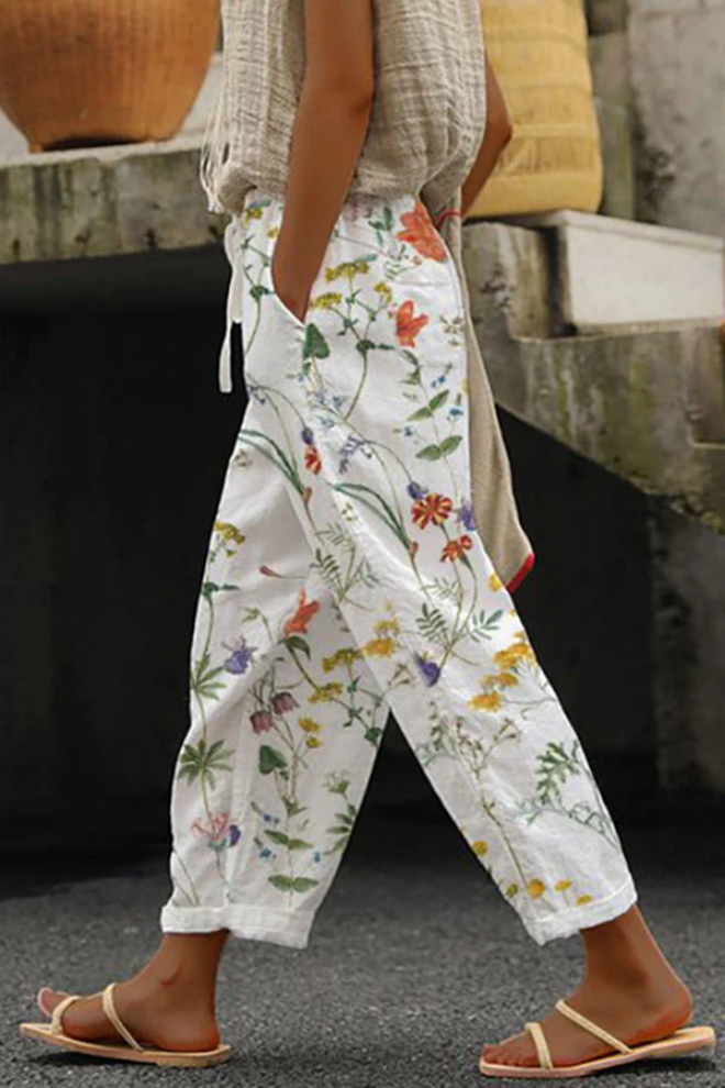 Drune | Lässig Unique Printed Button Pocket Pants