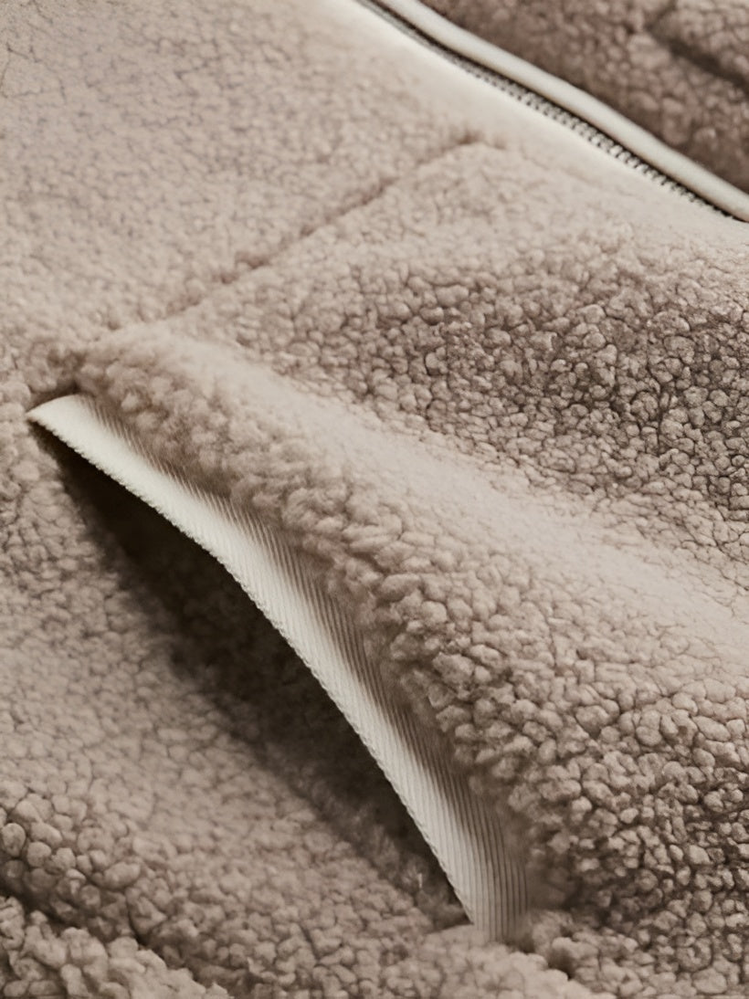 Drune | Teddyjacke in Cremeweiß
