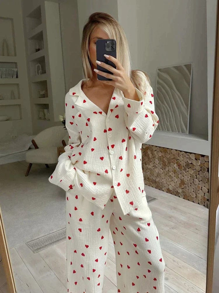 Drune | Das Ästhetische Herz-Pyjama-Set