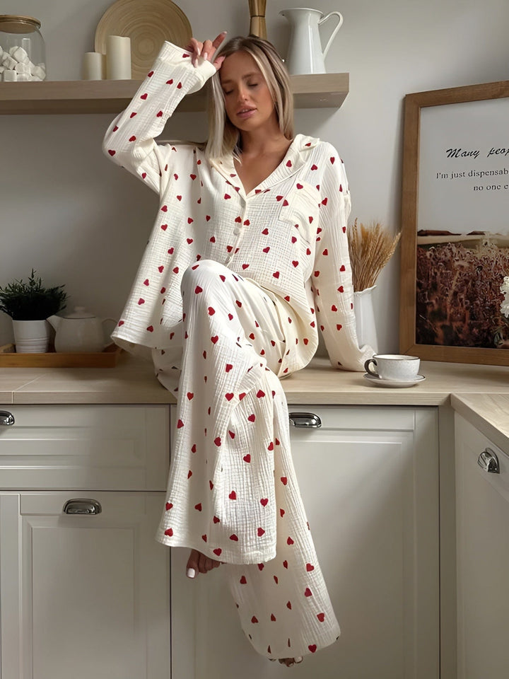 Drune | Das Ästhetische Herz-Pyjama-Set
