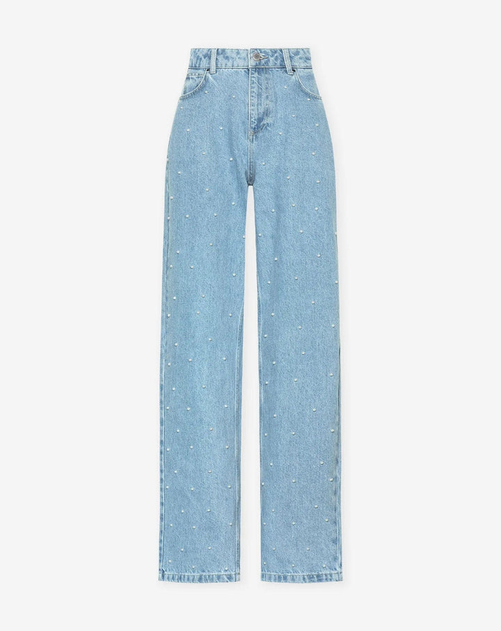 Drune | Denim Sparkle Pants mit Glitzer