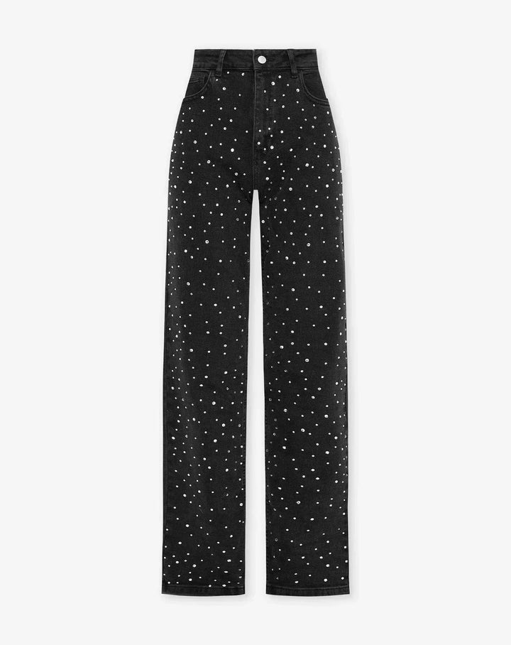 Drune | Denim Sparkle Pants mit Glitzer
