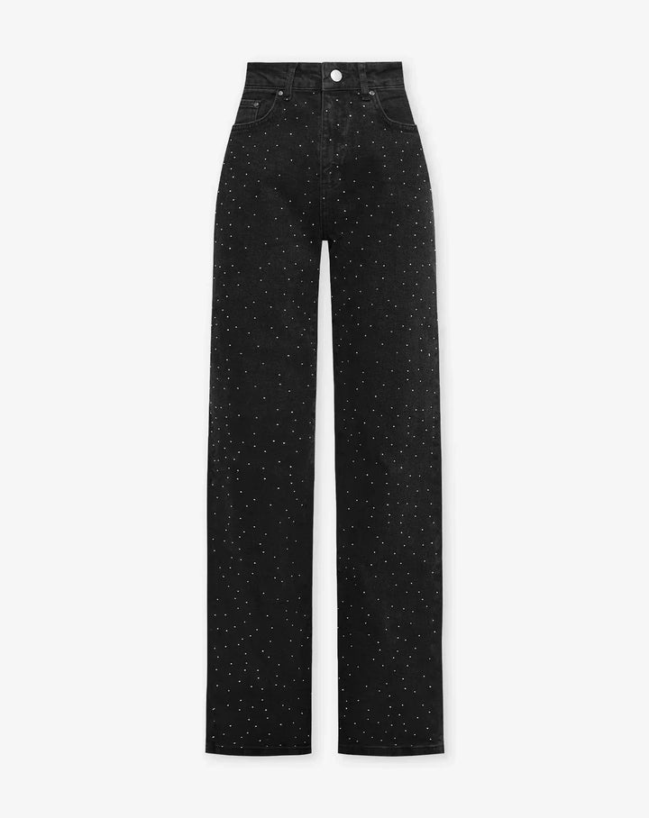 Drune | Denim Sparkle Hose mit Glitzer
