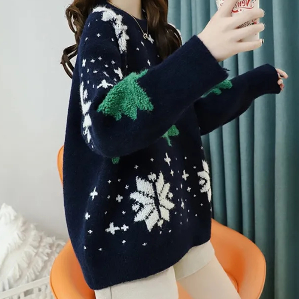 Drune | Stylischer Weihnachtspulli Für Damen Mit Muster
