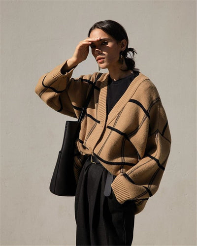 Drune | Retro Cardigan Eine Legere und Bequeme Outfit