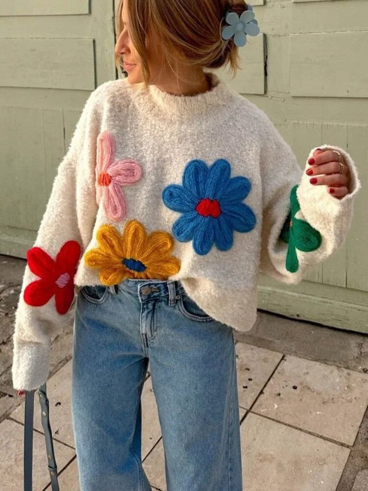 Drune | Floral Strickpullover für Damen