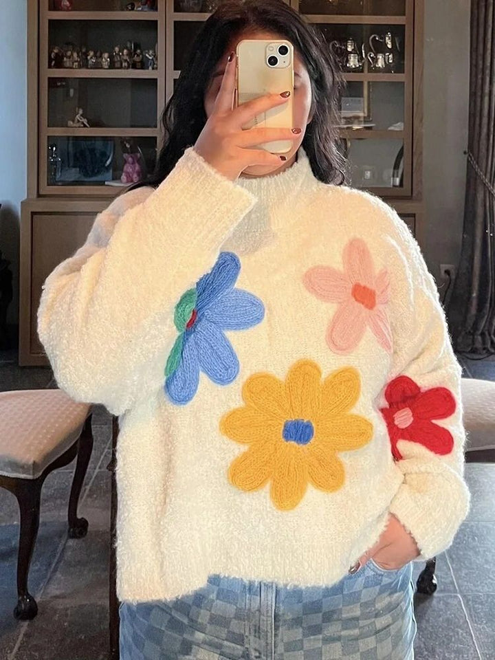 Drune | Floral Strickpullover für Damen