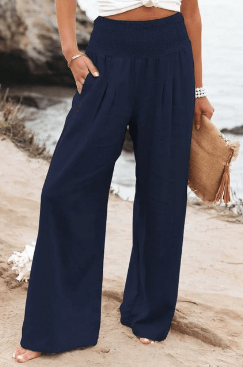 Drune | Elegante Dehnbare Palazzo-Hose für Damen
