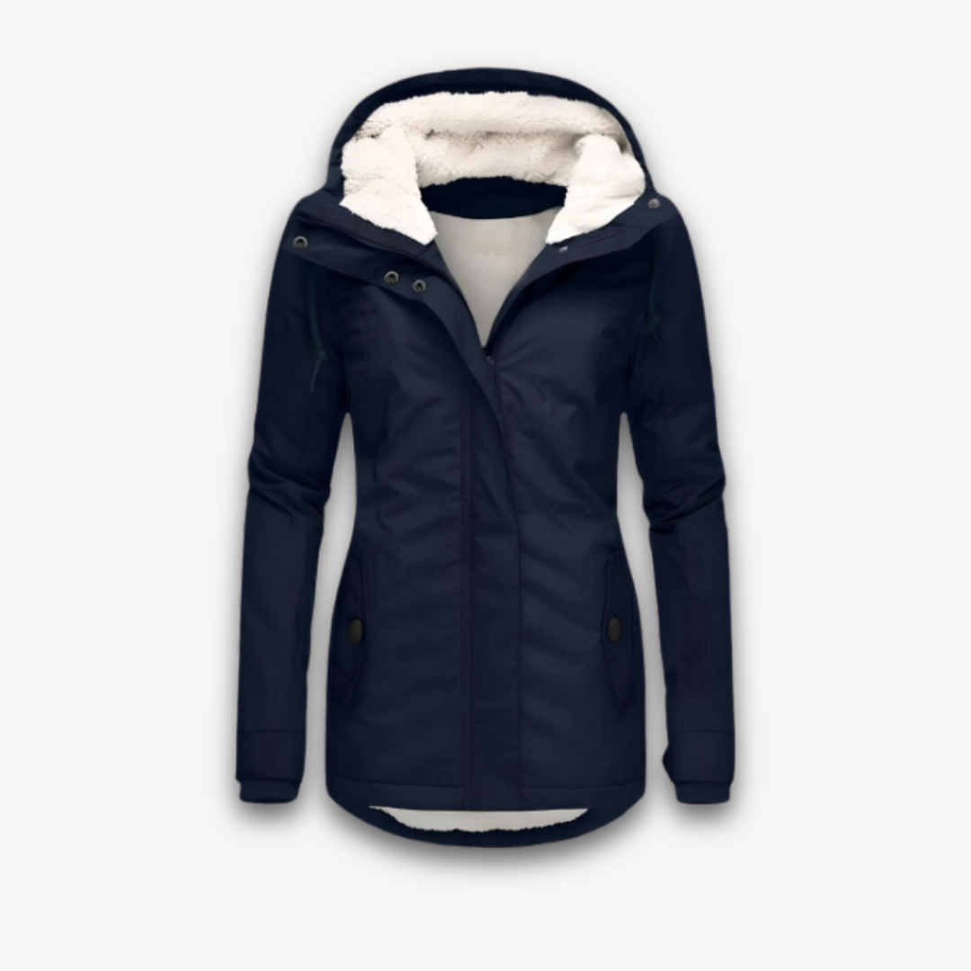 Drune | Damen wasserdichte Winterjacke mit Kunstfellfutter