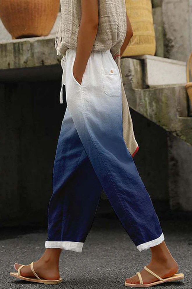 Drune | Lässig Unique Printed Button Pocket Pants