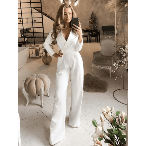 Drune | Damen Jumpsuit Mit V-Ausschnitt