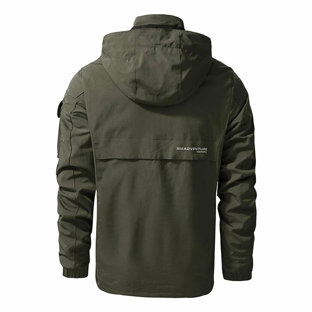 Drune | Herren Winterjacke – Mit Kapuze und Taschen für die Ärmel