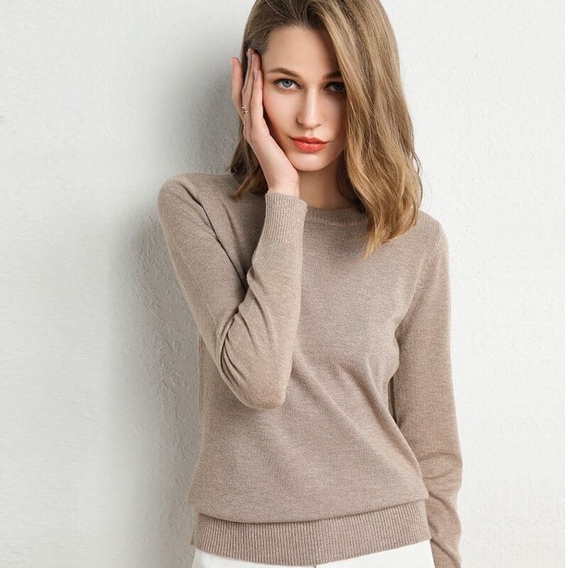 Drune | Sweatshirt - Weiche Wollmischung - runder Ausschnitt - lange Ärmel - bequeme Passform