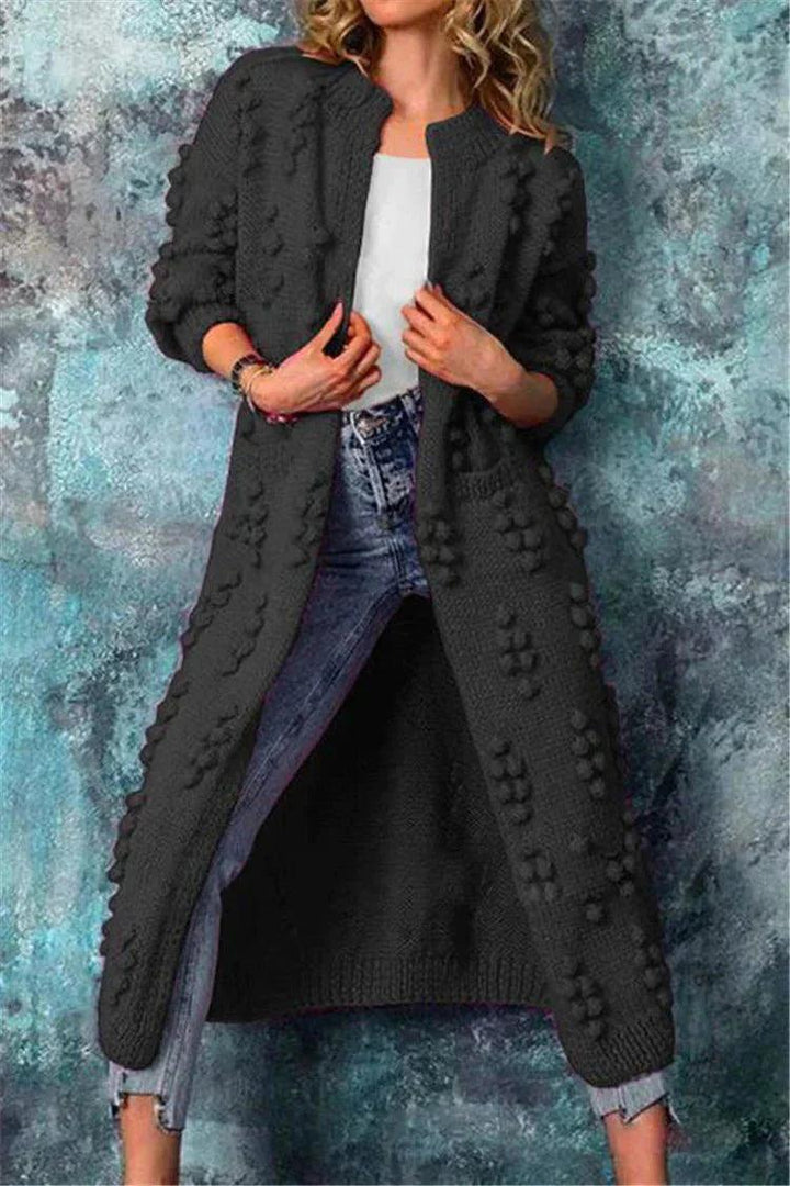 Drune | Lange Strickjacke aus weichem und warmem Material mit Textur