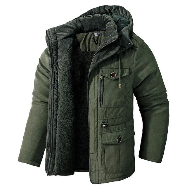 Drune | Herren Winterjacke Mit Verstellbarem Kordelzug In Der Taille