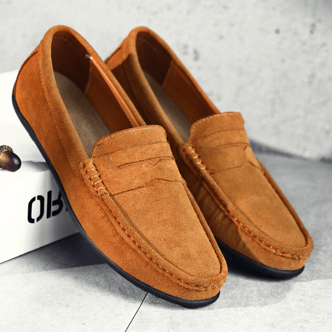 Drune | Slipper Herren Klassische Loafer Herren Luxuriöse Verarbeitung Hochwertiges Wildleder