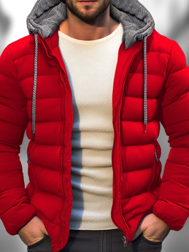 Drune | Herren Winter Daunenjacke - Mit Kapuze & Reißverschluss