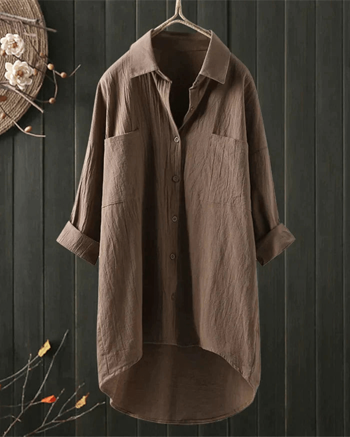 Drune | Leinen Bluse Damen Hemd Top