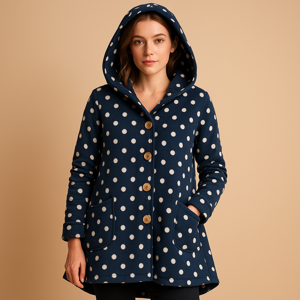 Drune | Weiche Damen Teddyjacke mit Kapuze