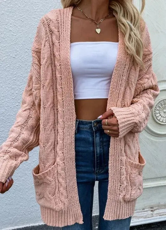 Drune | Twist Langer Damen Strickjacke Pullover