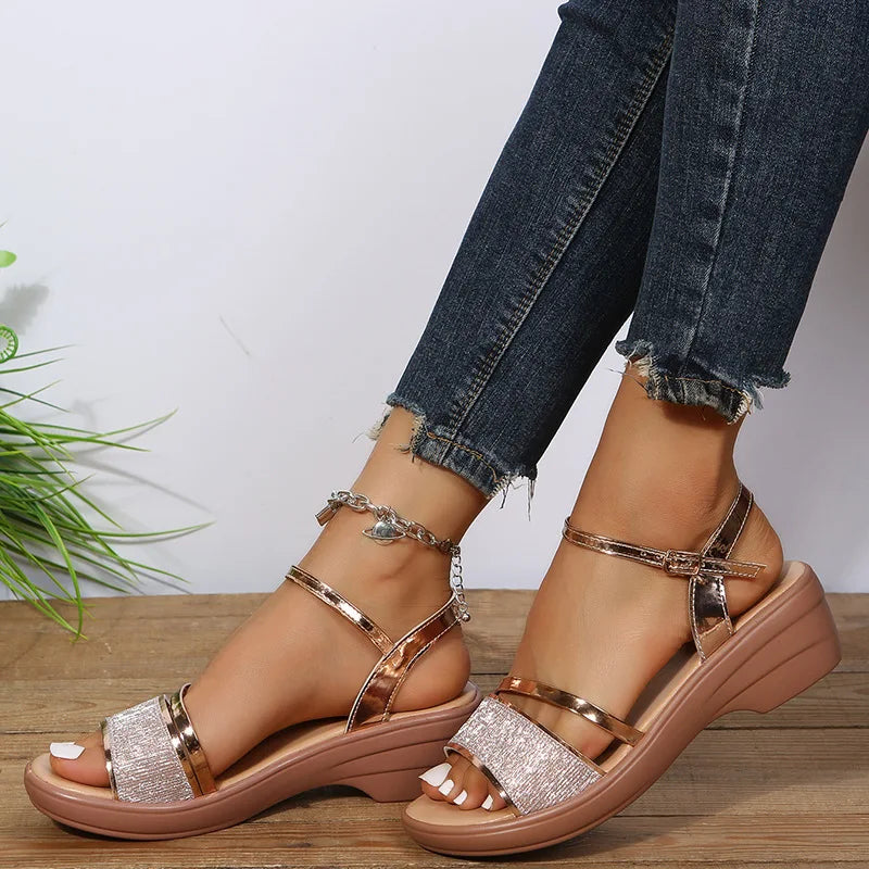 Drune | Orthopädische Sandalen mit Keilabsatz