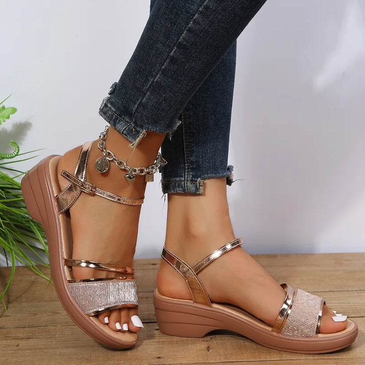 Drune | Orthopädische Sandalen mit Keilabsatz