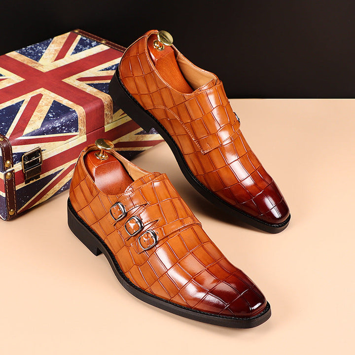 Drune | Krokodilleder Elegante Schuhe Mit Dreifacher Schnalle