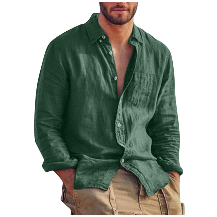 Drune | Leinen T-shirt V-ausschnitt Herren