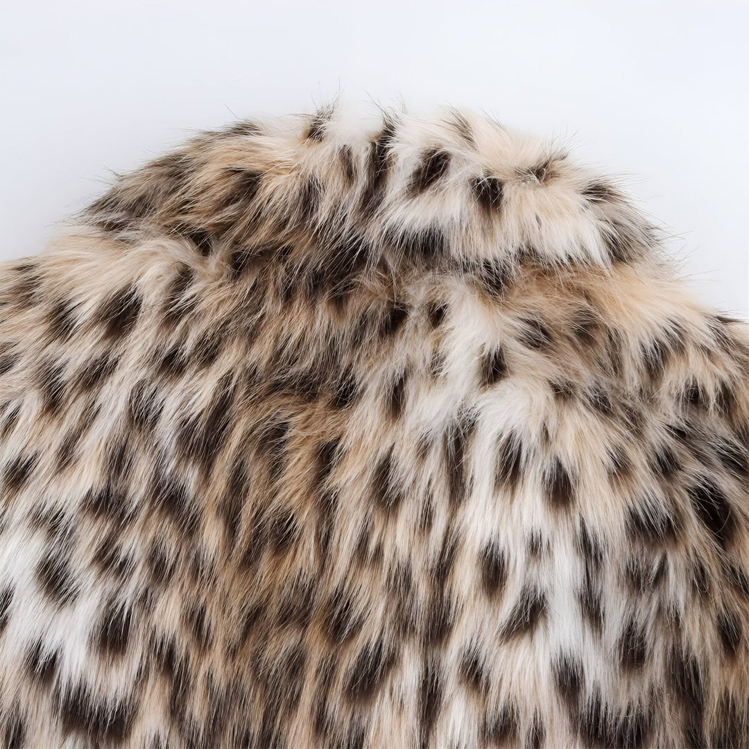Drune | Trendiger Leopard-Print Wintermantel