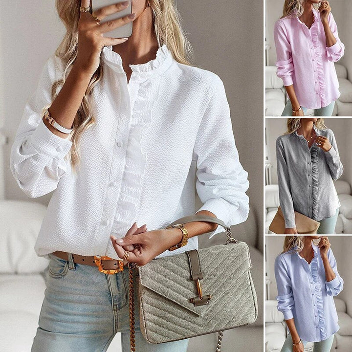 Drune Bluse | Elegantes Hemd für Frauen mit Rüschen