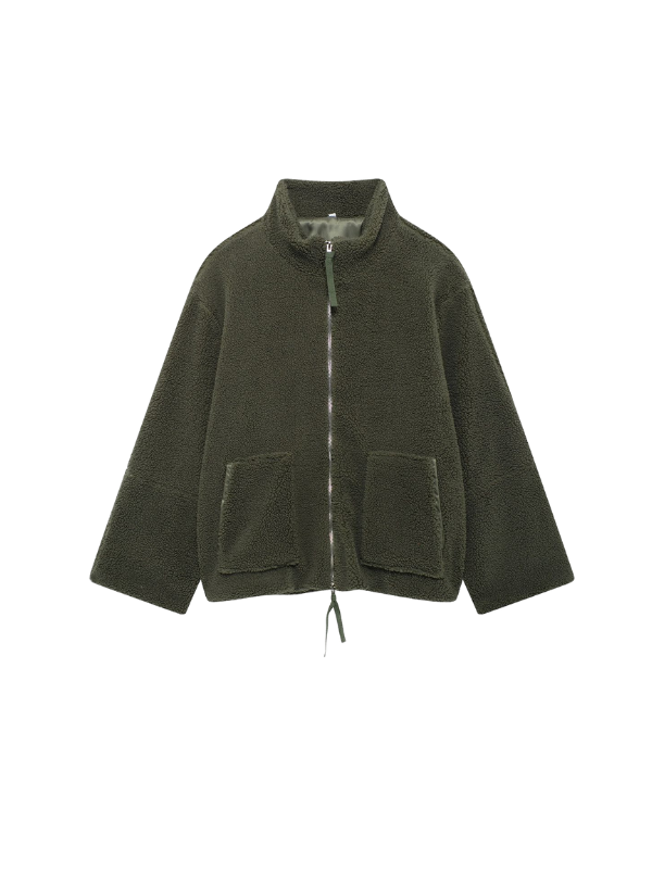 Drune | Übergroße Zip up Winterjacke mit Hohem Kragen Design