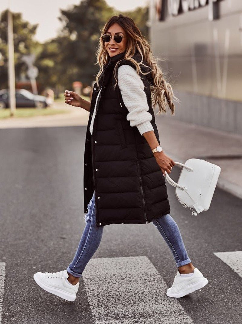 Drune | Langer Bodywarmer Weste Camilla