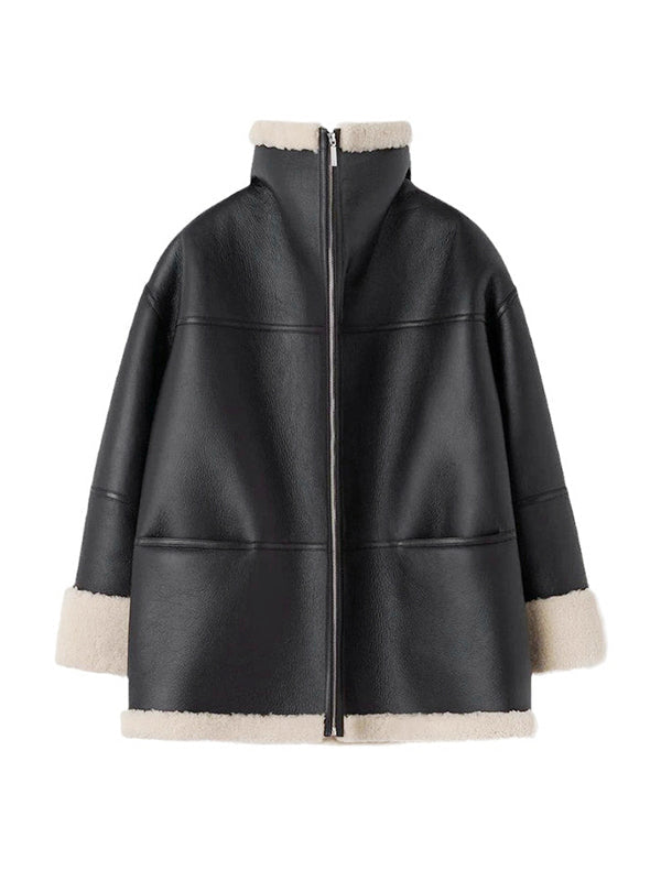 Drune | Warmer Mantel mit Fell