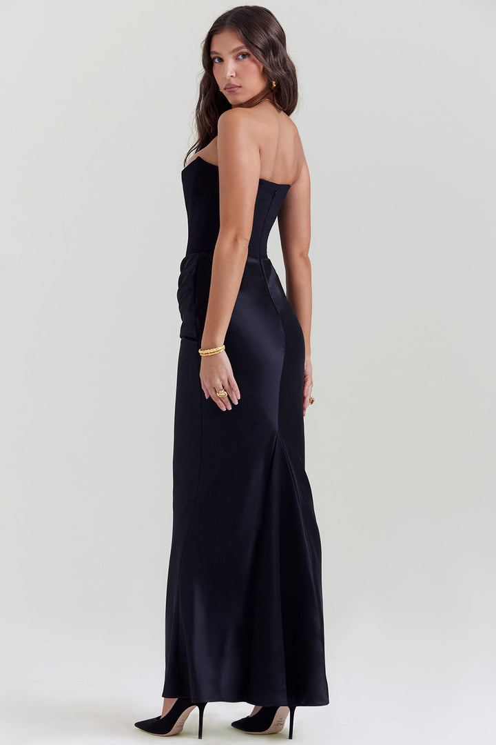 Drune | Trägerloses Korsett Maxi Kleid