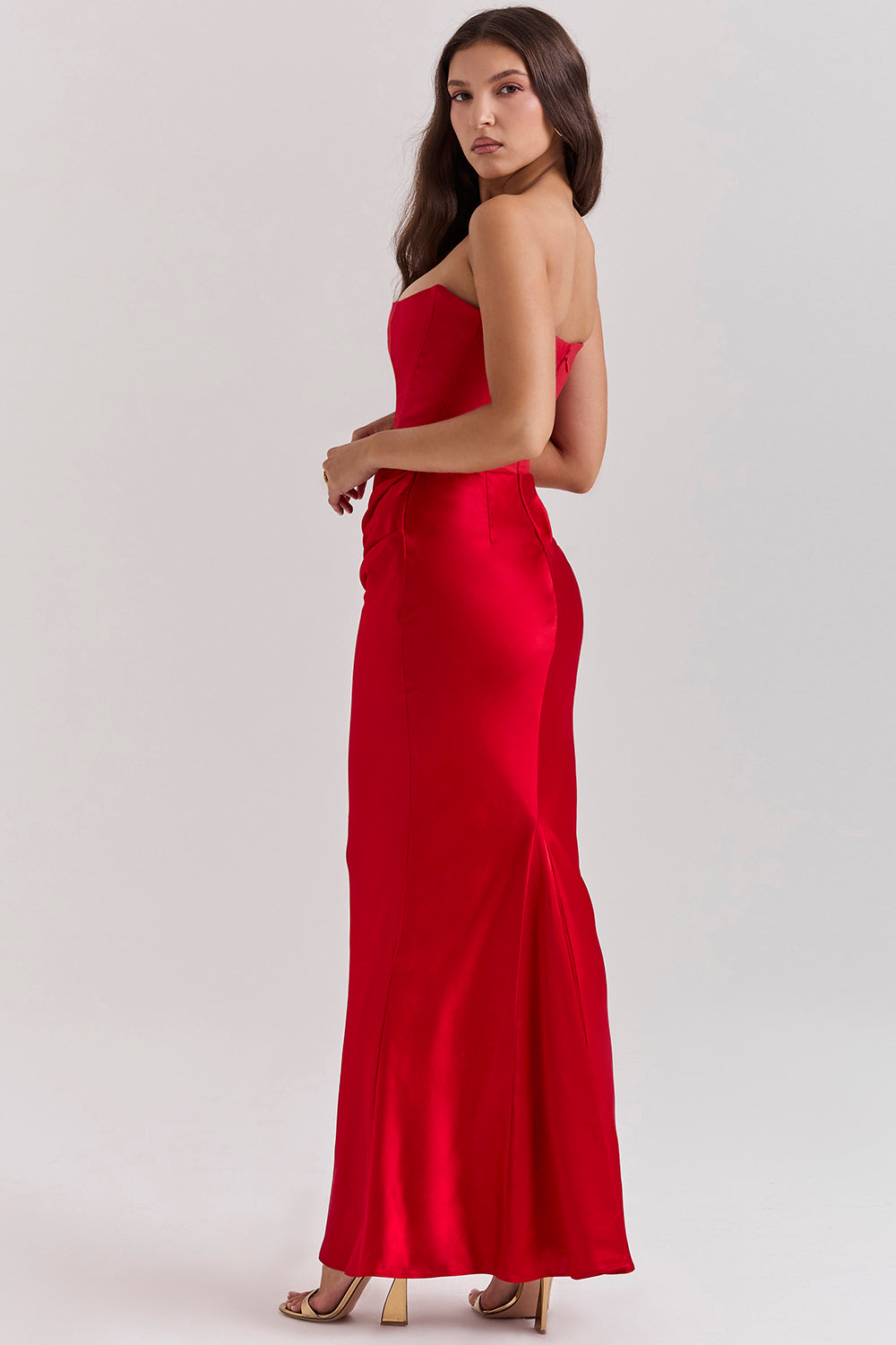 Drune | Trägerloses Korsett Maxi Kleid