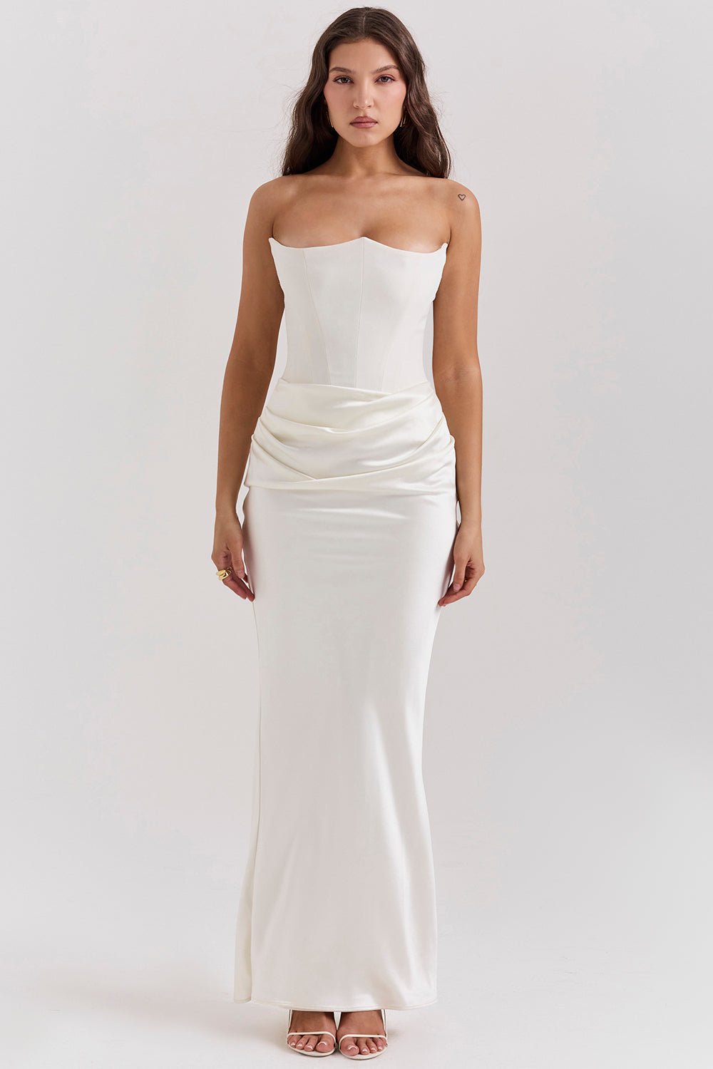 Drune | Trägerloses Korsett Maxi Kleid