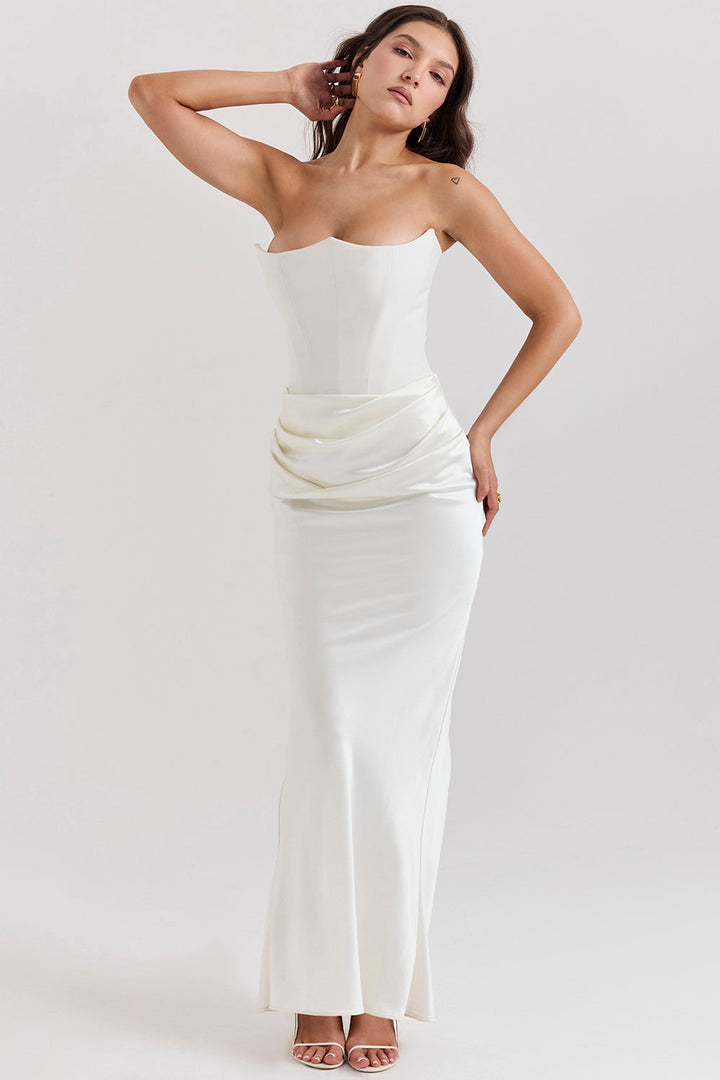 Drune | Trägerloses Korsett Maxi Kleid