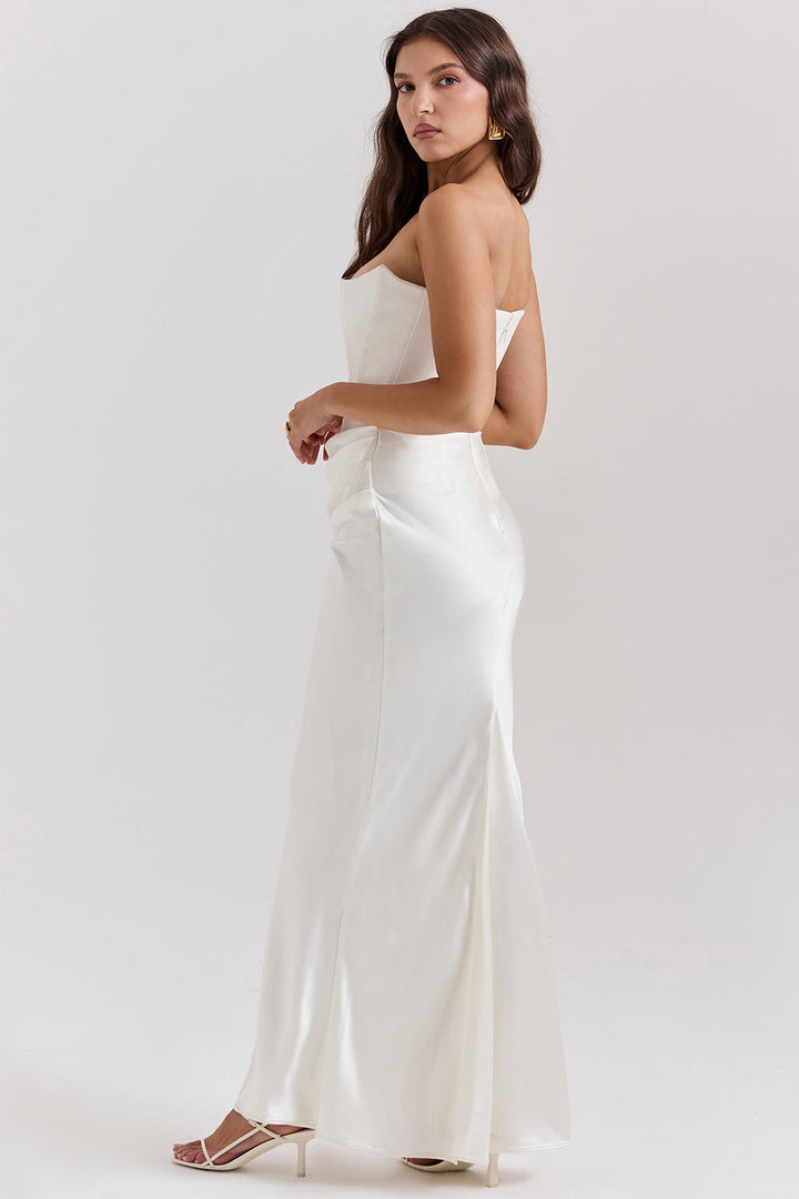 Drune | Trägerloses Korsett Maxi Kleid