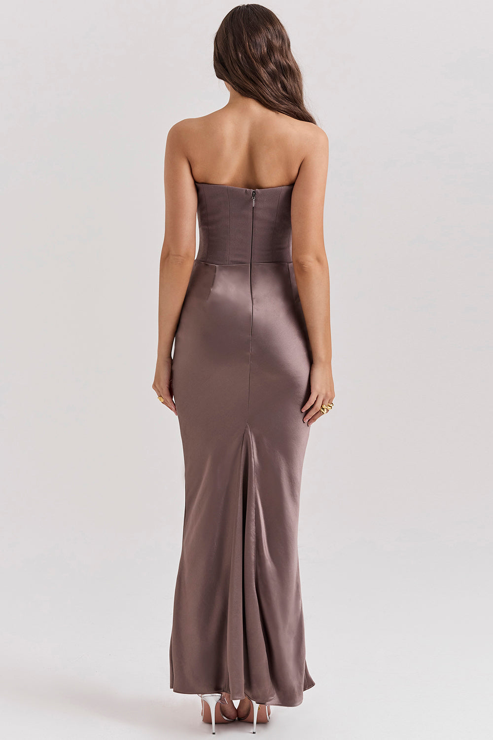 Drune | Trägerloses Korsett Maxi Kleid