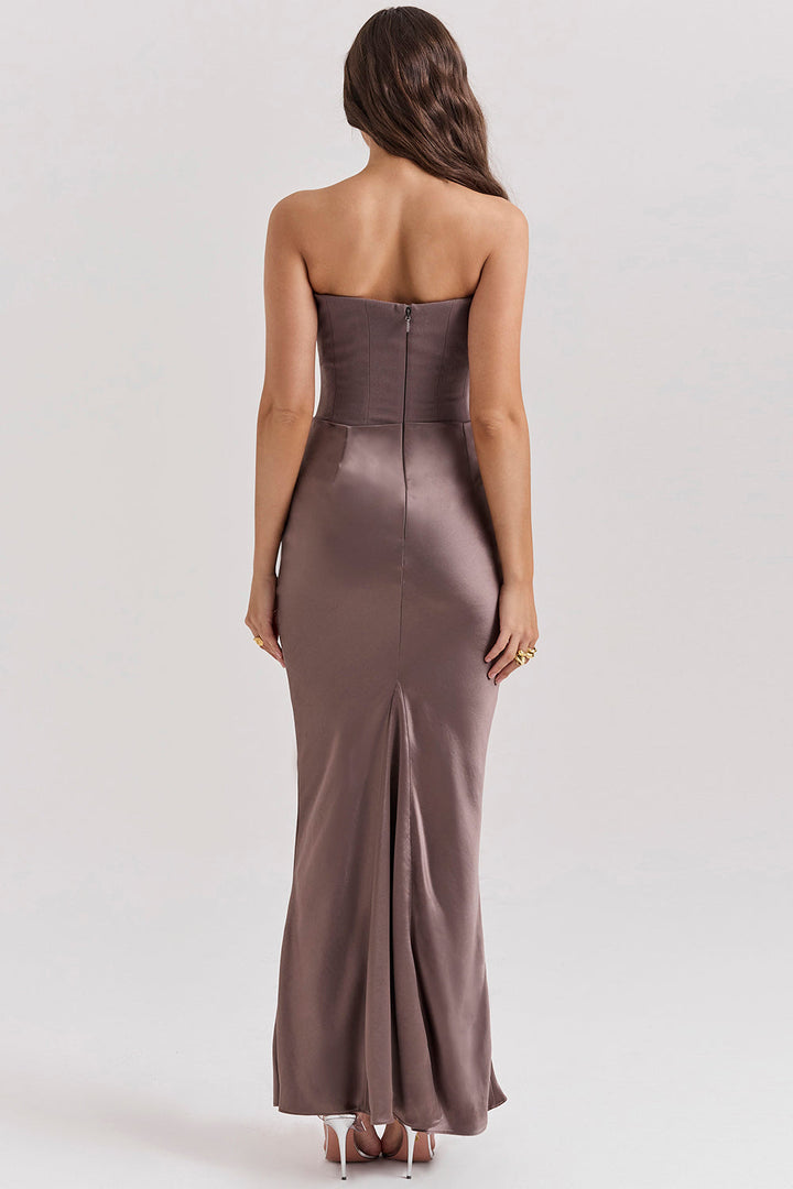 Drune | Trägerloses Korsett Maxi Kleid