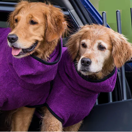 Drune | Bequemer Warmer Hund Handtuch Mantel mit Verstellbarer Schnalle