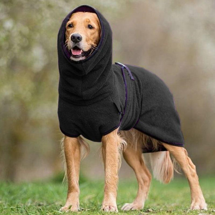 Drune | Bequemer Warmer Hund Handtuch Mantel mit Verstellbarer Schnalle