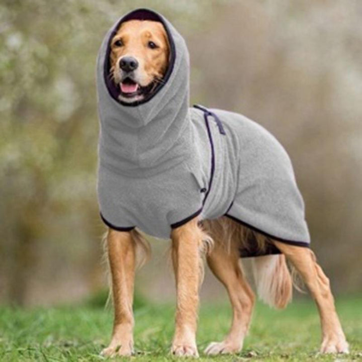 Drune | Bequemer Warmer Hund Handtuch Mantel mit Verstellbarer Schnalle