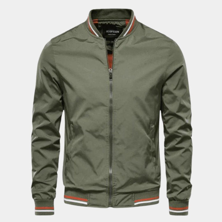 Drune | Klassische Bomberjacke Polyester Militärgrün und Stilet